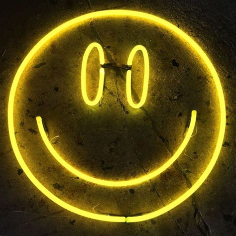 Neon Yellow Smiley By Andy Doig Yellow Aesthetic Pastel Iphone