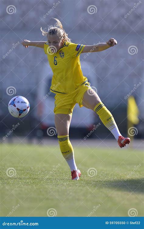 swedish female football player magdalena ericsson editorial image image of feminine match