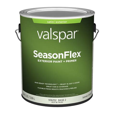 Valspar Seasonflex Satin Base 2 Latex Exterior Paint Actual Net