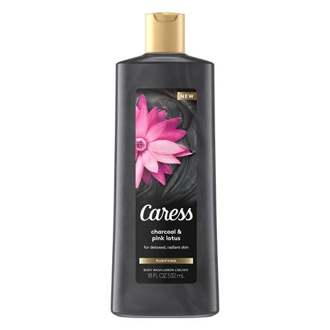 Caress Purifying Charcoal And Pink Lotus Body Wash Shop Cleansers