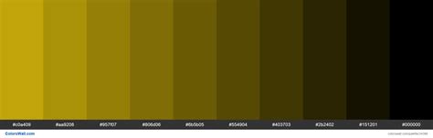 Shades Xkcd Color Dark Yellow D5b60a Hex Paleta De Colores Colorswall