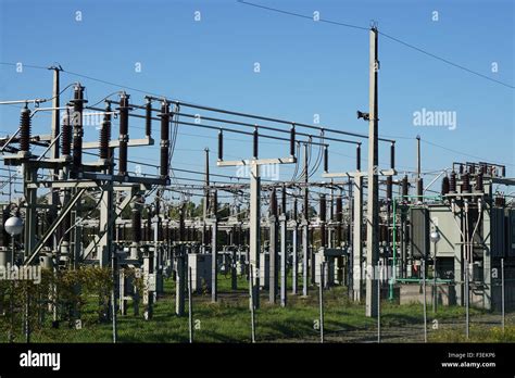 Electrical Substation Or Transformer Station Stock Photo Alamy