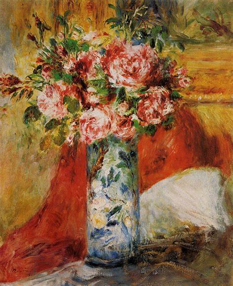 Roses In A Vase Pierre Auguste Renoir Encyclopedia Of