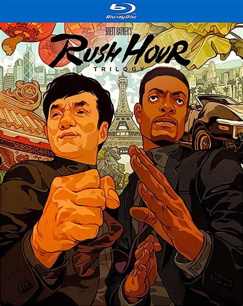blu-ray and dvd covers: RUSH HOUR TRILOGY BLU-RAY SET (WARNER): RUSH HOUR / RUSH HOUR 2 / RUSH 