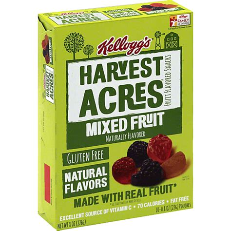 Kelloggs Harvest Acres Fruit Flavored Snacks Mixed Fruit Fruit