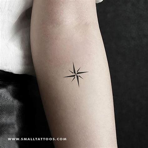 Minimalist Compass Temporary Tattoo Set Of 3 Small Compass Tattoo