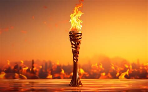 Premium Ai Image Sport Games Olympic Torch Flame Fire