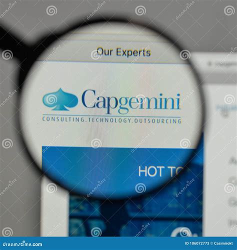 Milan Italy August 10 2017 Capgemini Logo On The Website H