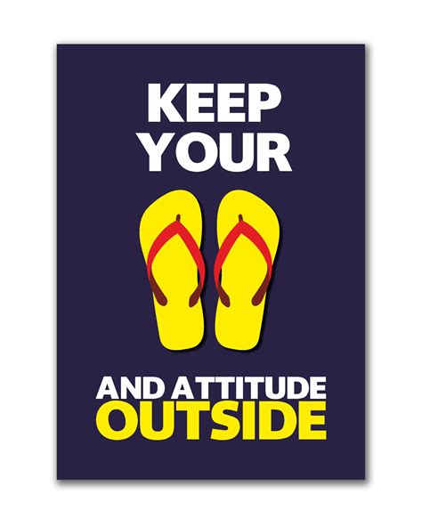 Buy Keep Your Chappal And Attitude Out Side Poster Online ₹170 From