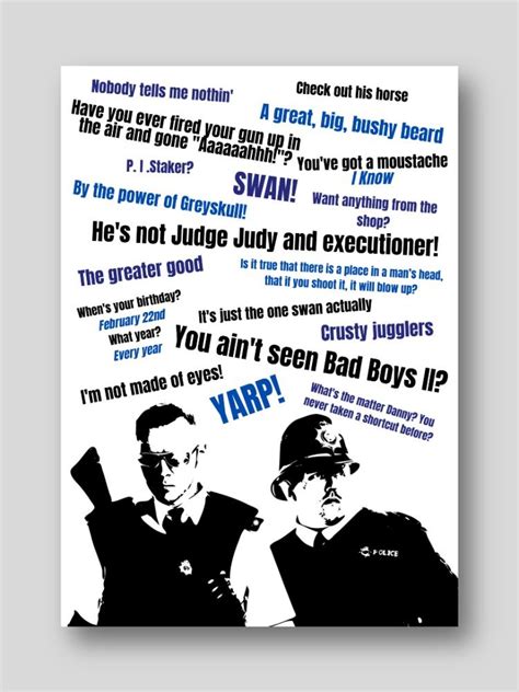 Hot Fuzz Quote Print Simon Pegg Nick Frost Edgar Wright Etsy In 2020 Quote Prints Quotes