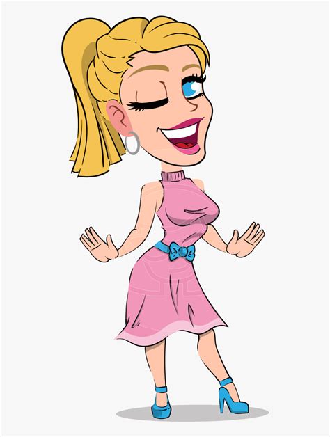 Simple Style Cartoon Of A Blonde Girl Vector Cartoon Blonde Girl Cartoon Character Png