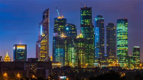 Beautiful City Night Moscow Skyscraper Lights 640x960 Iphone 44s