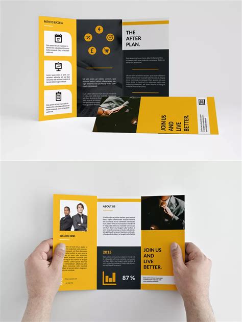 Yellow Corporate Trifold By Atsar On Envato Elements Brochure Design