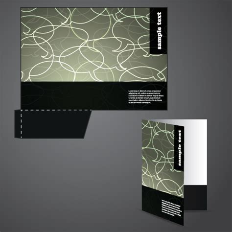 Abstract Folder Cover Design Vector Set 03 Free Download