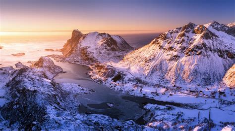 Norway Lofoten Islands Sunset 2021 Scenery 4k Photography Preview