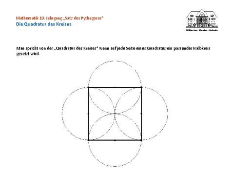 Mathematik 10 Jahrgang Satz Des Pythagoras Die Quadratur