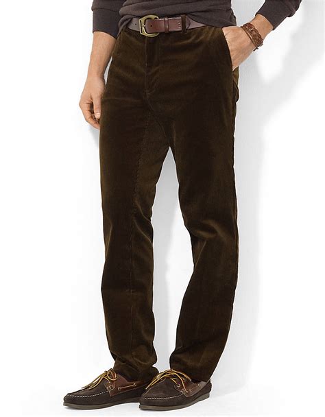Polo Ralph Lauren Classic Fit Stretch Corduroy Pants In Brown For Men