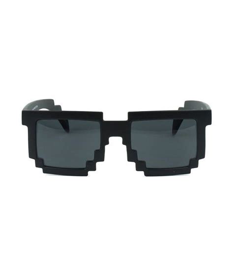 Pixelated 8 Bit Clear Lens Computer Nerd Geek Gamer Sunglasse Sunglasses Eyewear Sunglasses