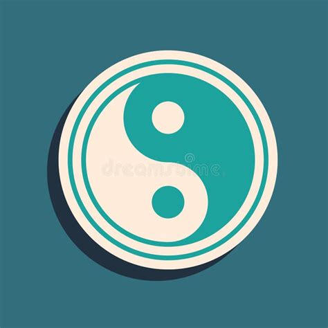 Green Yin Yang Symbol Of Harmony And Balance Icon Isolated On Green