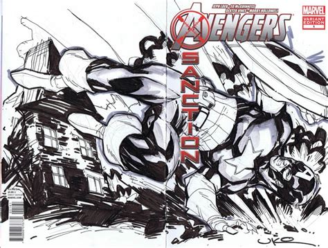 Avengers Captain America Sketch Cover In Uko Smiths Grand Rapids Toy
