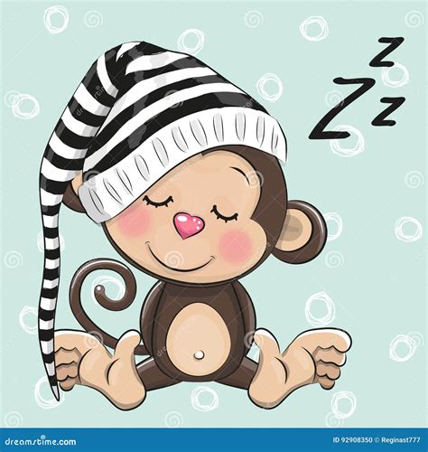 Cute Monkey Cartoon Character Vector Illustration