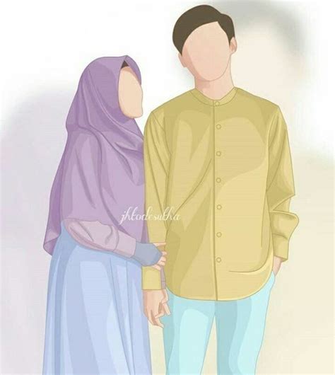 Animasi Suami Istri Muslimah Free Image Download