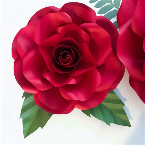 Give your craft cutter personality. Paper Flowers -SVG New Medium Rose Paper Flower Template ...
