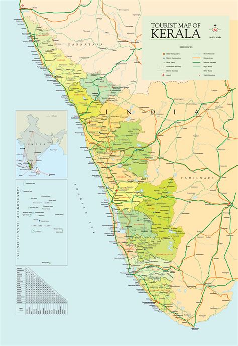 Political Map Of Kerala Kerala Red Highlighted In Map Of India Stock Images And Photos Finder