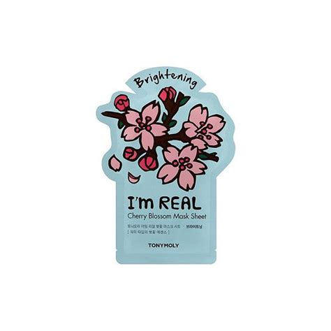 i m real cherry blossom sheet mask €3 03 liked on polyvore featuring beauty products skincare