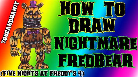 How To Draw Nightmare Fredbear From Five Nights At Freddys 4