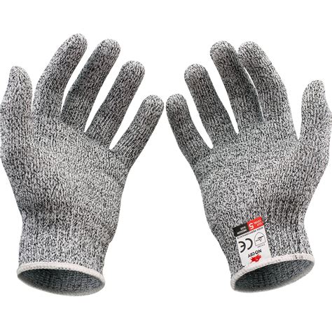 Leather gloves are great for handling hot logs, coals and grill parts. NoCry Cut Resistant Gloves - Food Grade