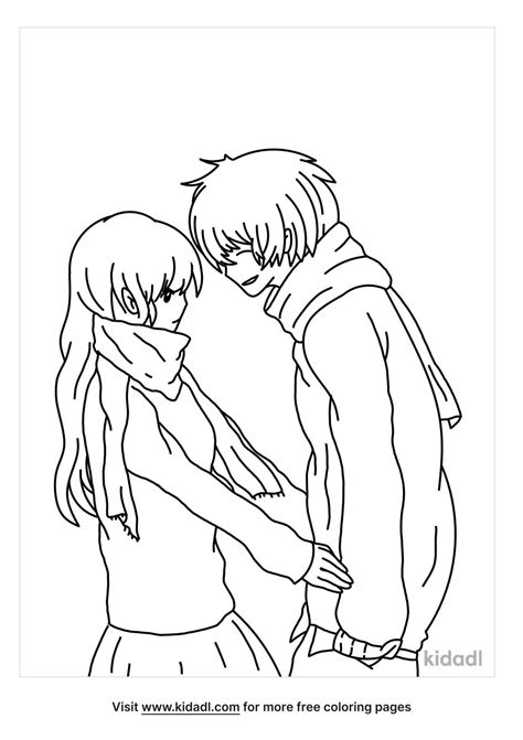 Free Anime Boy And Girl Coloring Page Coloring Page Printables Kidadl