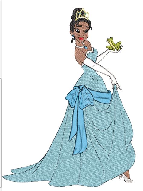Princess Tiana Embroidery Design To The Direct Download Etsy