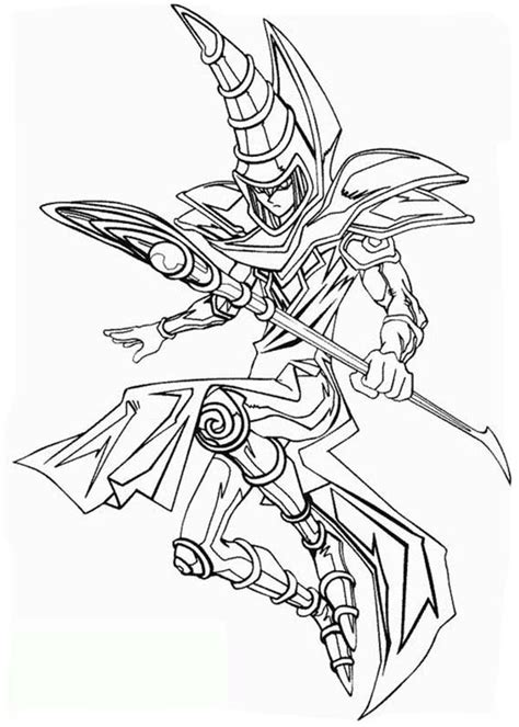 Yugioh exodia the forbidden one coloring pages. The Dark Magician from Yu Gi Oh Coloring Page - NetArt