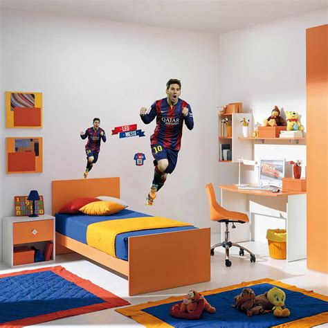 Fc Barcelona Lionel Messi Xl Wall Sticker New Room Decor Football