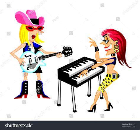 Girl Musicians Stock Vector Royalty Free 92651455 Shutterstock