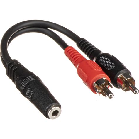 Comprehensive 35mm Stereo Jack To Two Rca Plugs Y Mjs2pp C Bandh