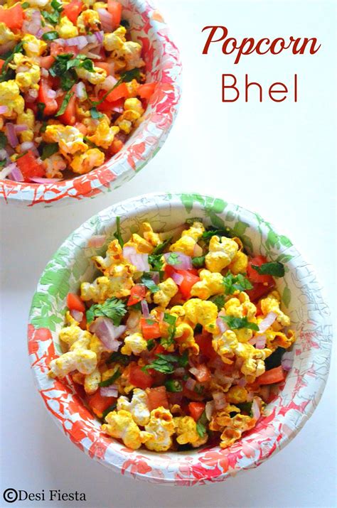 Popcorn Bhel Recipe Popcorn Chaat Desi Fiesta