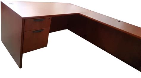 Used Right Oriented Cherry L Shape Desk 66 X 72 Smart Buy Office