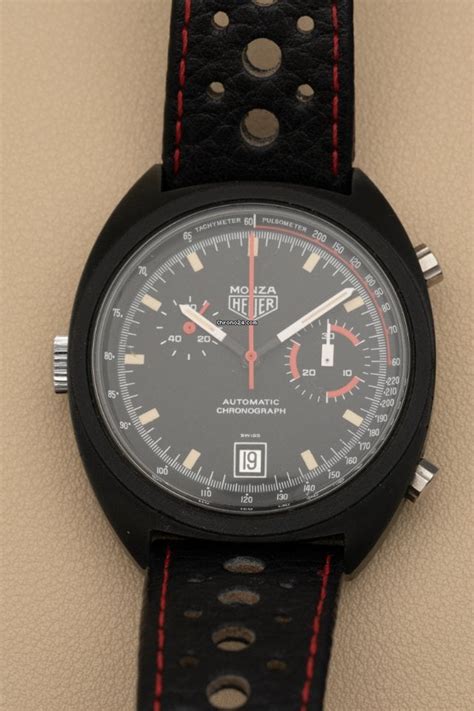 Heuer Monza Chronograph 150501 Niki Lauda Black Pvd Brass Cal For C