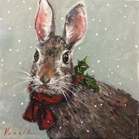Pin By Addison On Rabbits In 2020 Animal Art Christmas Paintings