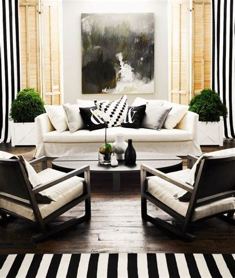 At first glance, it may seem that the interior in black and white is more suitable for office rooms. Design & Décor | White living room decor, Black and white ...