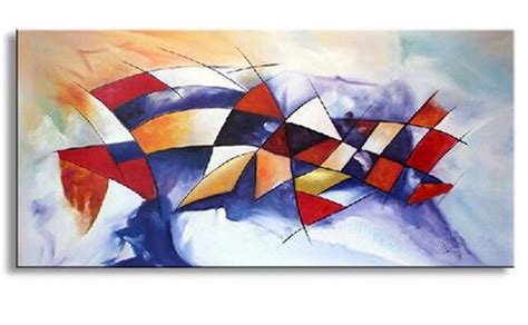 Hand Painted Colorful Oil Painting On Canvas Abstract