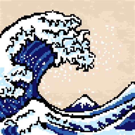 The Great Wave Pixel Edition Follow Me On Ig Ohhdriee For More Pixel