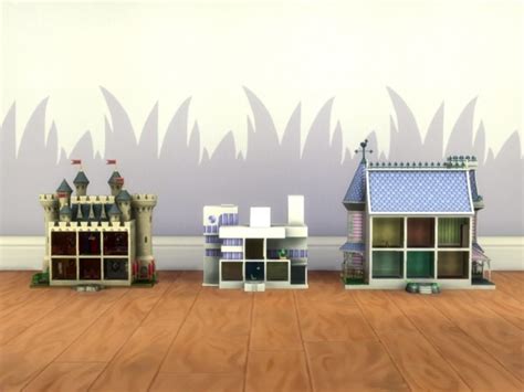 Small Modern Castle Dollhouses By Plasticbox Sims 4 Miscellaneous