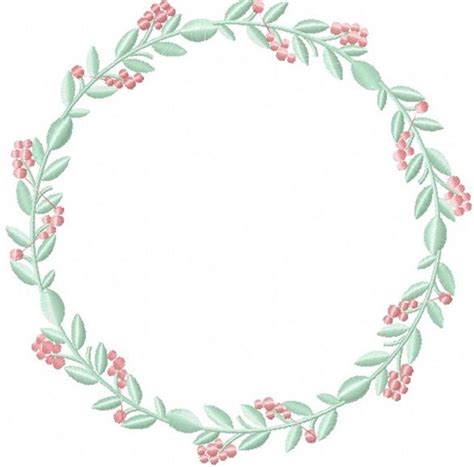 Floral Frame For Monogram Monogram Frame Machine Embroidery Design