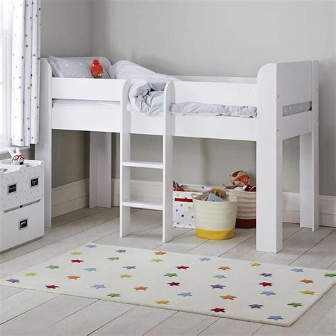It is made from scandinavian pine and includes a ladder and guardrails with a natural wood grain finish. Paddington Mid Sleeper Bed in 2020 | Mid sleeper bed ...
