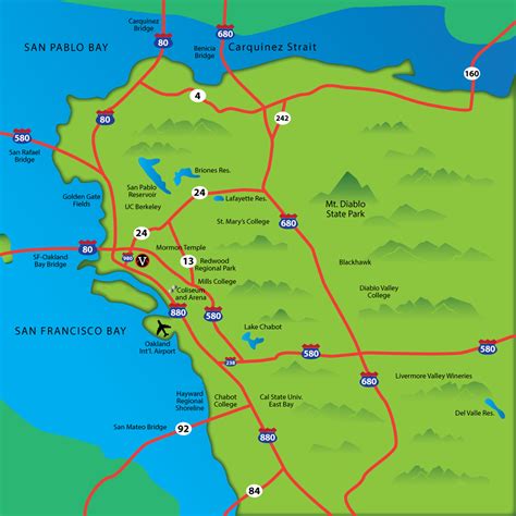 Northern California Bay Area Map