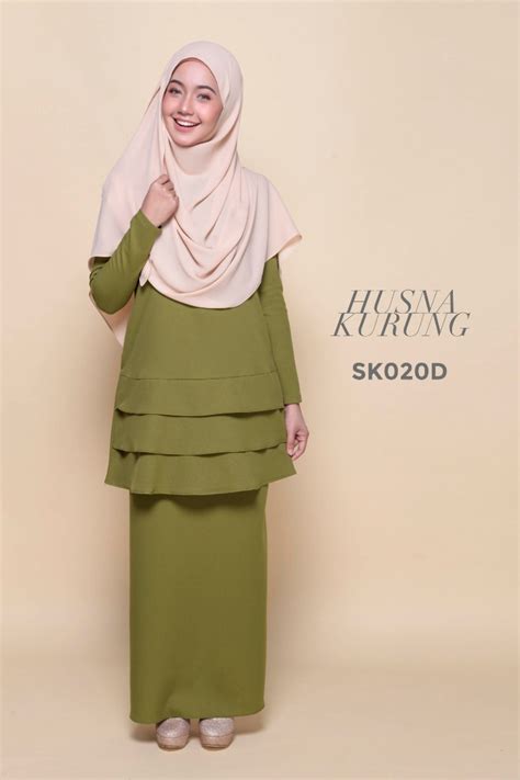 Baju Kurung Moden Husna Raya 2019 Sk020d Saeeda Collections