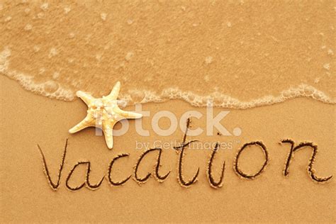 Word Vacation On The Sand Stock Photo Royalty Free Freeimages